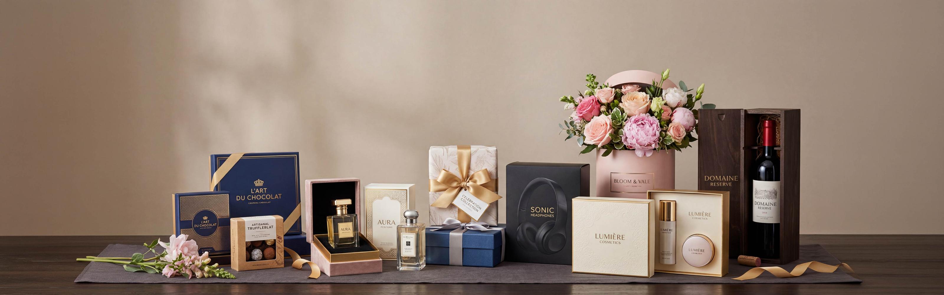 Assorted premium packaging boxes