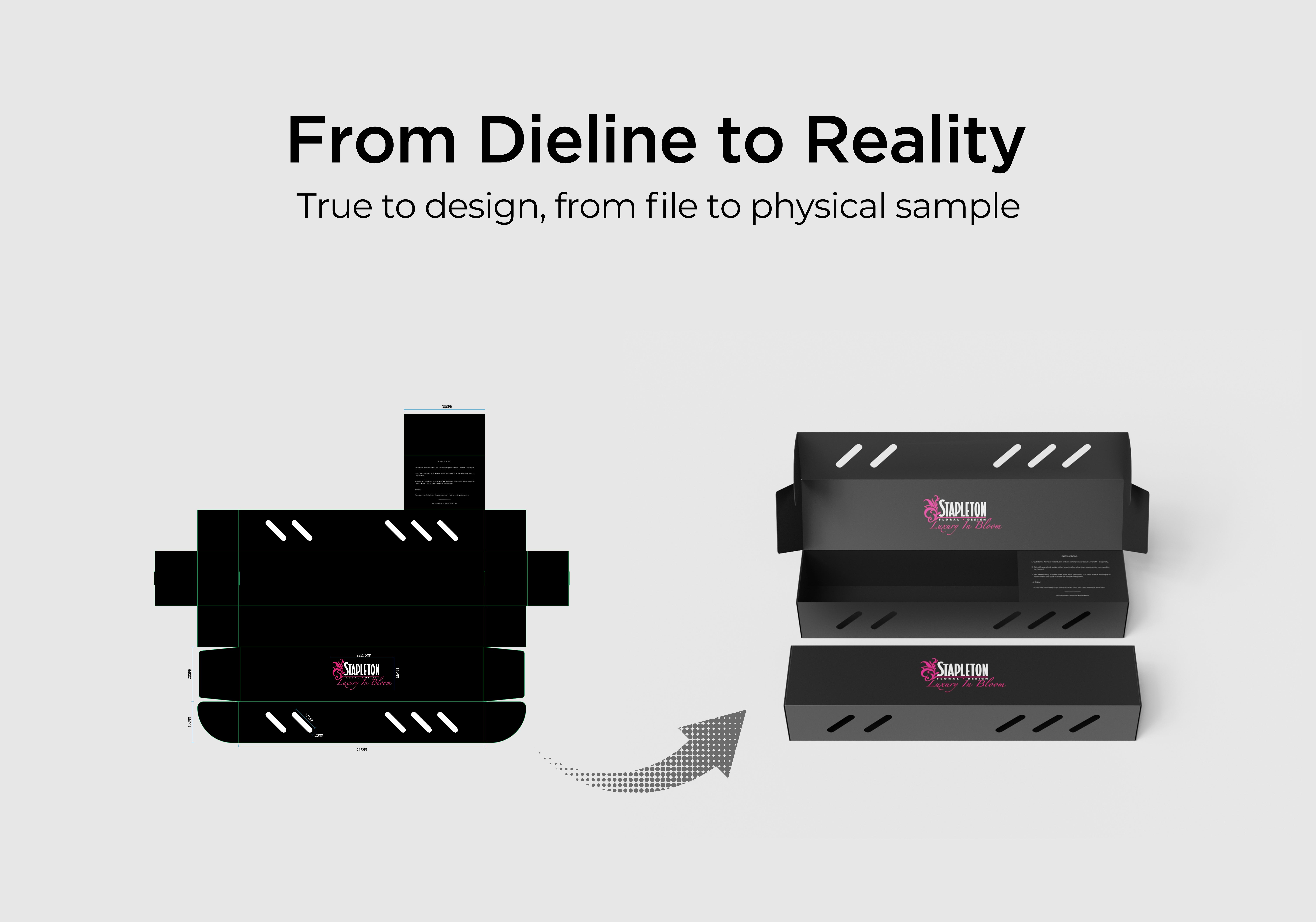 Packaging design concept on a tablet